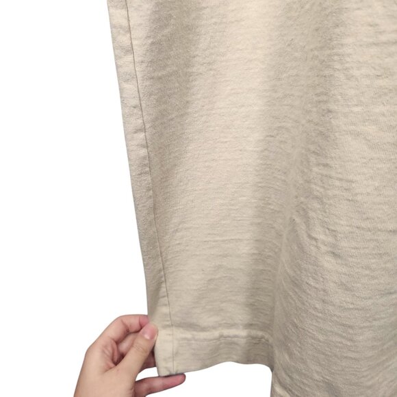 Free People Beach Camilla Shirtdress Tan Beige Casual Maxi T Shirt Dress Boho M - Picture 6 of 9